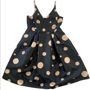Black & Gold 1901 Nordstrom Polka Dot Dress!